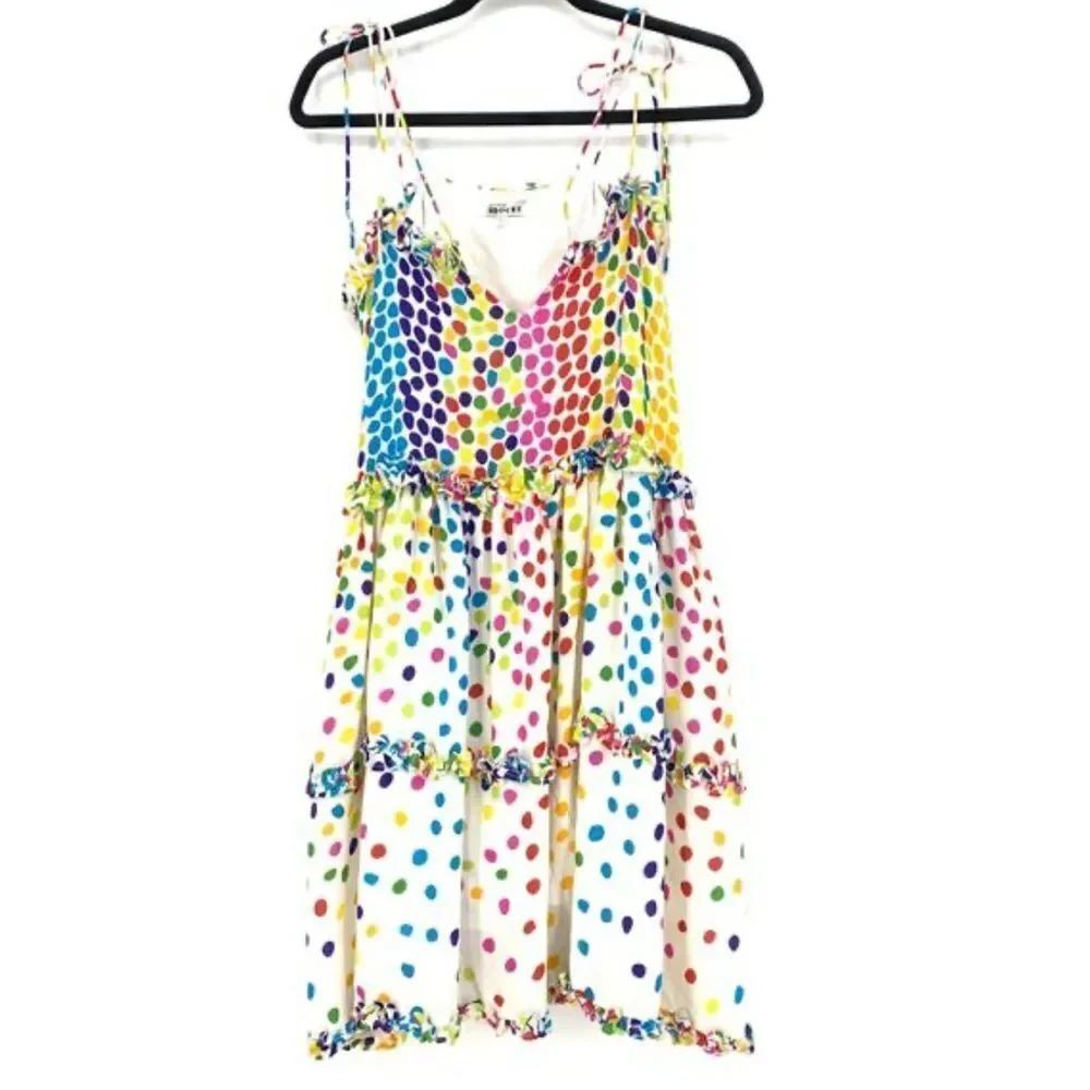 All Things Mochi Mini Multicolored Silk Dress(Size Xs) — image 3 of 8